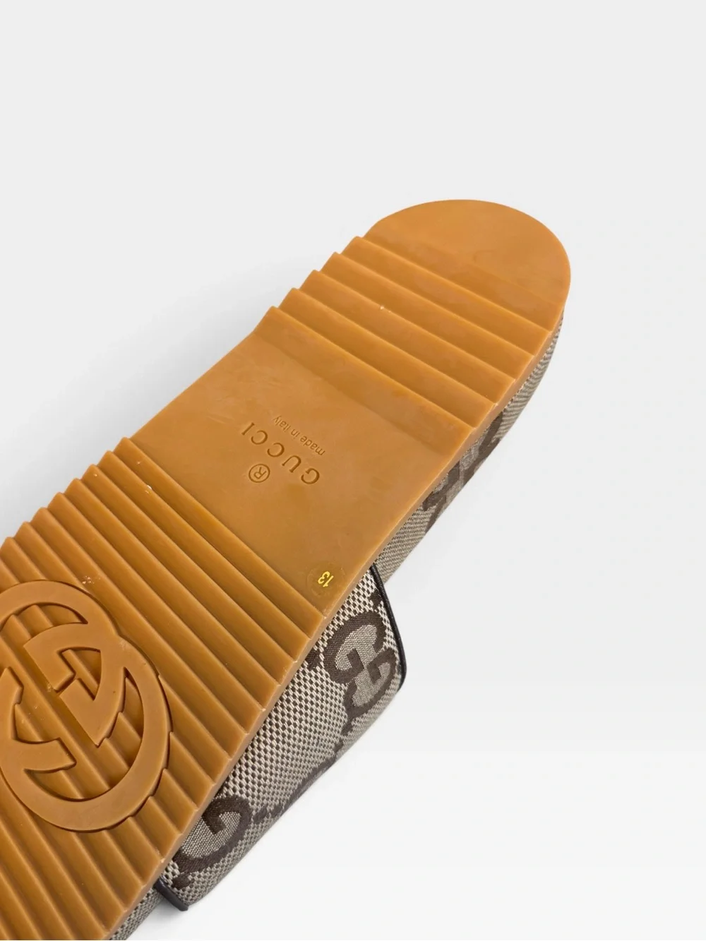 Gucci Men's GG Monogram Slide Sandals 13